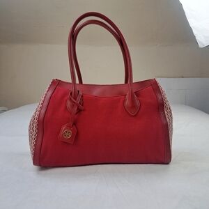 Tory Burch Red Tote Bag